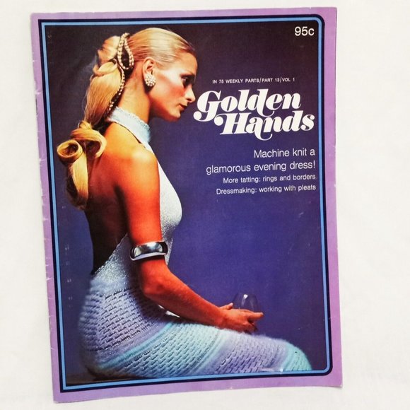 Golden Hands Magazine Machine Knit evening dress Part 13 Vol 1 Guide 70s - Picture 1 of 10